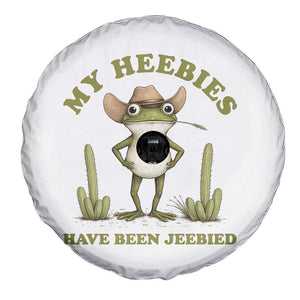 Funny Cowboy Frog Meme Spare Tire Cover My Heebies Have Been Jeebied TS14 Print Your Wear