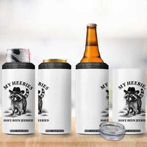 Funny Cowboy Raccoon Meme 4 in 1 Can Cooler Tumbler My Heebies Have Been Jeebied TS14 Print Your Wear