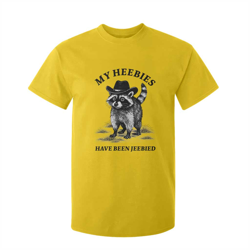 Funny Cowboy Raccoon Meme T Shirt For Kid My Heebies Have Been Jeebied TS14 Daisy Print Your Wear