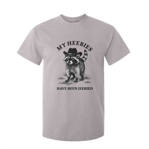 Funny Cowboy Raccoon Meme T Shirt For Kid My Heebies Have Been Jeebied TS14 Ice Gray Print Your Wear