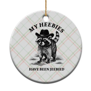 Funny Cowboy Raccoon Meme Ceramic Ornament My Heebies Have Been Jeebied TS14 1pc Christmas Plaid Print Your Wear