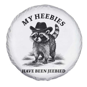 Funny Cowboy Raccoon Meme Spare Tire Cover My Heebies Have Been Jeebied TS14 Print Your Wear