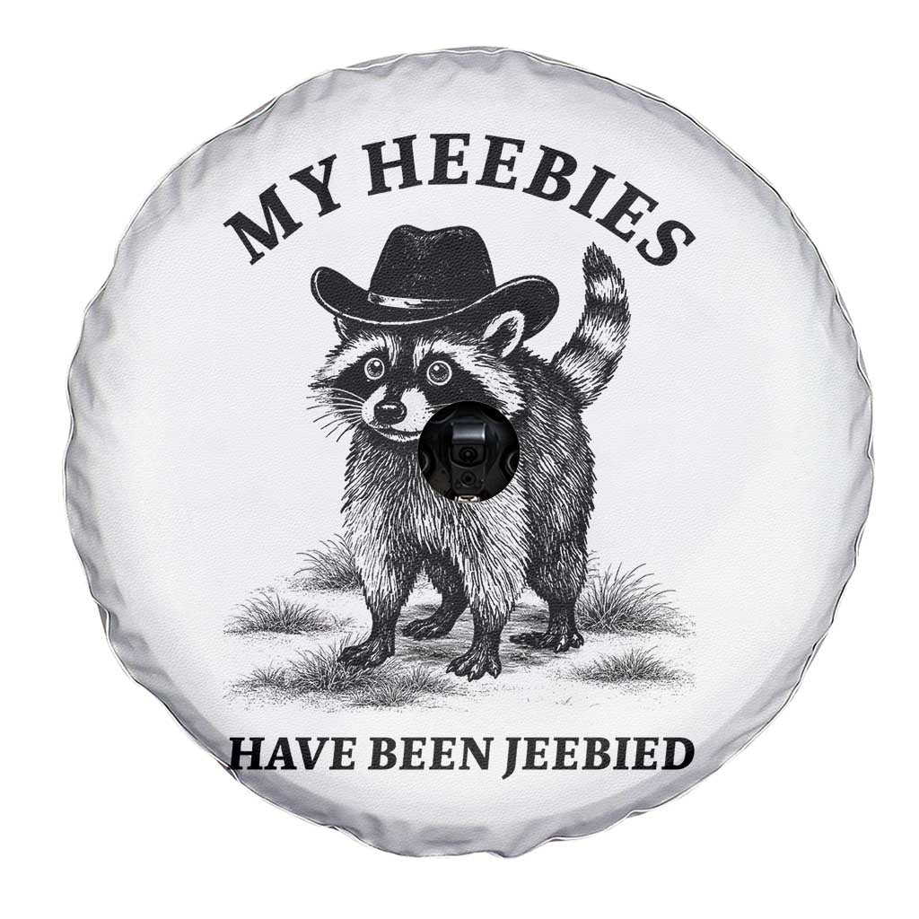 Funny Cowboy Raccoon Meme Spare Tire Cover My Heebies Have Been Jeebied TS14 Print Your Wear