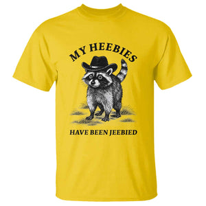 Funny Cowboy Raccoon Meme T Shirt My Heebies Have Been Jeebied TS14 Daisy Print Your Wear