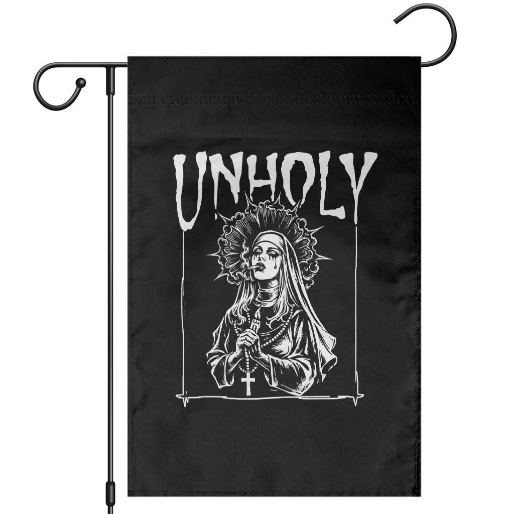 Unholy Nun Garden Flag Funny Horror Unholy Nun Satan Baphomet Gothic TS14 Black Print Your Wear
