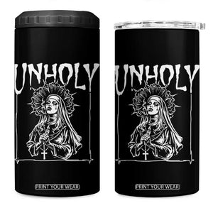 Unholy Nun 4 in 1 Can Cooler Tumbler Funny Horror Unholy Nun Satan Baphomet Gothic TS14 One Size: 16 oz Black Print Your Wear