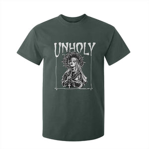 Unholy Nun T Shirt For Kid Funny Horror Unholy Nun Satan Baphomet Gothic TS14 Dark Forest Green Print Your Wear