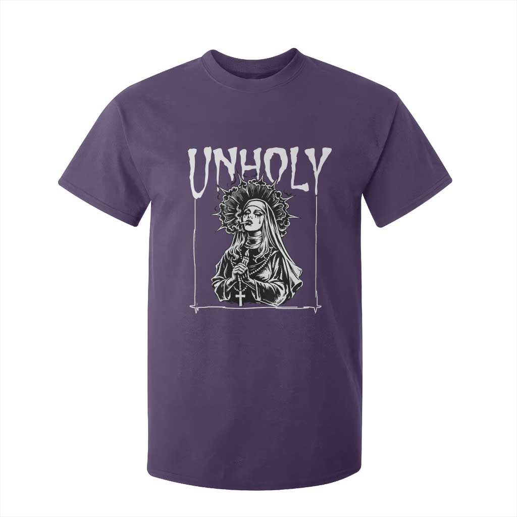 Unholy Nun T Shirt For Kid Funny Horror Unholy Nun Satan Baphomet Gothic TS14 Purple Print Your Wear