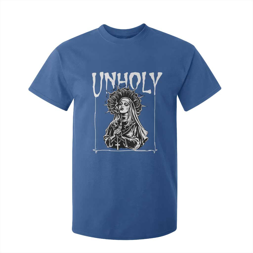 Unholy Nun T Shirt For Kid Funny Horror Unholy Nun Satan Baphomet Gothic TS14 Royal Blue Print Your Wear