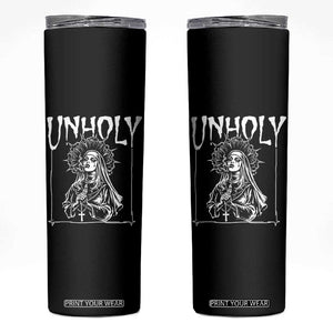 Unholy Nun Skinny Tumbler Funny Horror Unholy Nun Satan Baphomet Gothic TS14 Black Print Your Wear