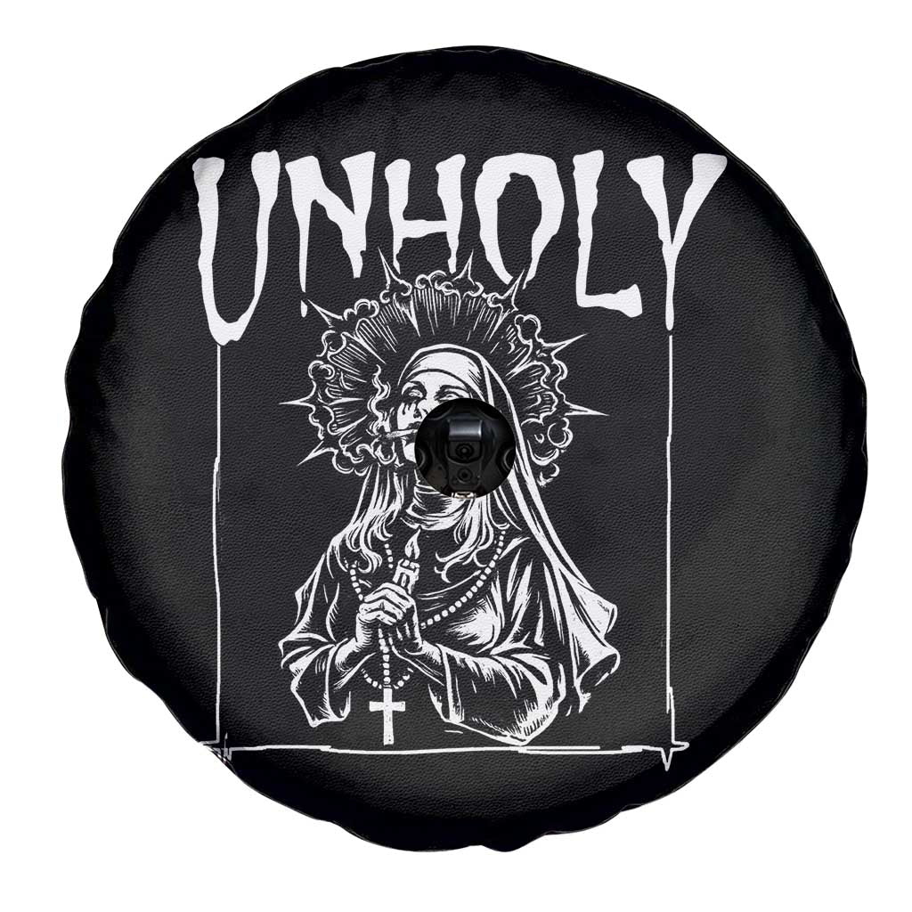 Unholy Nun Spare Tire Cover Funny Horror Unholy Nun Satan Baphomet Gothic TS14 Print Your Wear