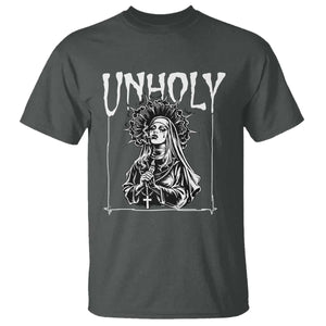 Unholy Nun T Shirt Funny Horror Unholy Nun Satan Baphomet Gothic TS14 Dark Heather Print Your Wear