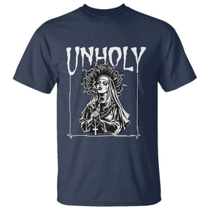 Unholy Nun T Shirt Funny Horror Unholy Nun Satan Baphomet Gothic TS14 Navy Print Your Wear