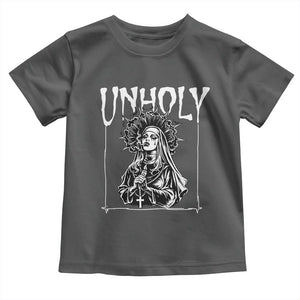 Unholy Nun Toddler T Shirt Funny Horror Unholy Nun Satan Baphomet Gothic TS14 Dark Heather Print Your Wear