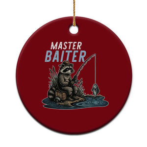 Funny Raccoon Fishing Ceramic Ornament Master Baiter Fisherman TS14 1pc Red Print Your Wear