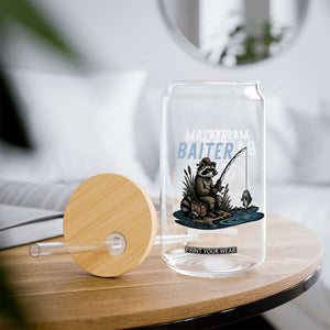 Funny Raccoon Fishing Glass Can Master Baiter Fisherman TS14 Print Your Wear
