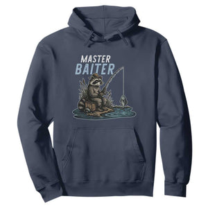 Funny Raccoon Fishing Hoodie Master Baiter Fisherman TS14 Navy Print Your Wear