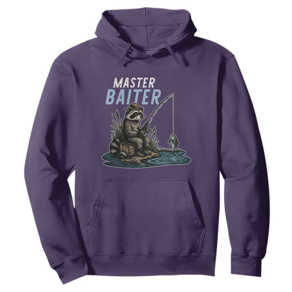 Funny Raccoon Fishing Hoodie Master Baiter Fisherman TS14 Purple Print Your Wear