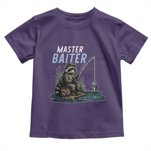 Funny Raccoon Fishing Toddler T Shirt Master Baiter Fisherman TS14 Purple Print Your Wear