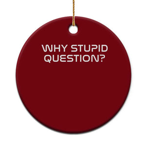 Why Stupid Question Ceramic Ornament Funny Space Quote Sci Fi Book TS14 1pc Red Print Your Wear