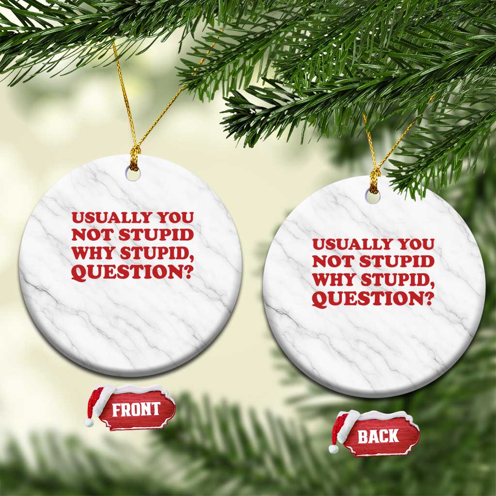 Usually You Not Stupid Why Stupid Question Ceramic Ornament Funny Space Quote Sci Fi Book TS14 1pc White Marble Print Your Wear