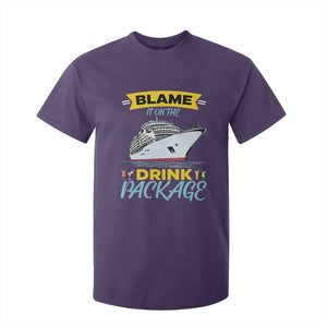 Funny Cruise Vacation T Shirt For Kid Blame It On The Drink Package TS14 Purple Print Your Wear