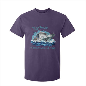 Funny Cruise Vacation T Shirt For Kid This Week I Do Not Give A Ship TS14 Purple Print Your Wear