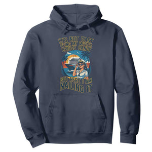 Funny Cruise Hoodie It Is Not Easy Being My Wife's Cruise Candy TS14 Navy Print Your Wear