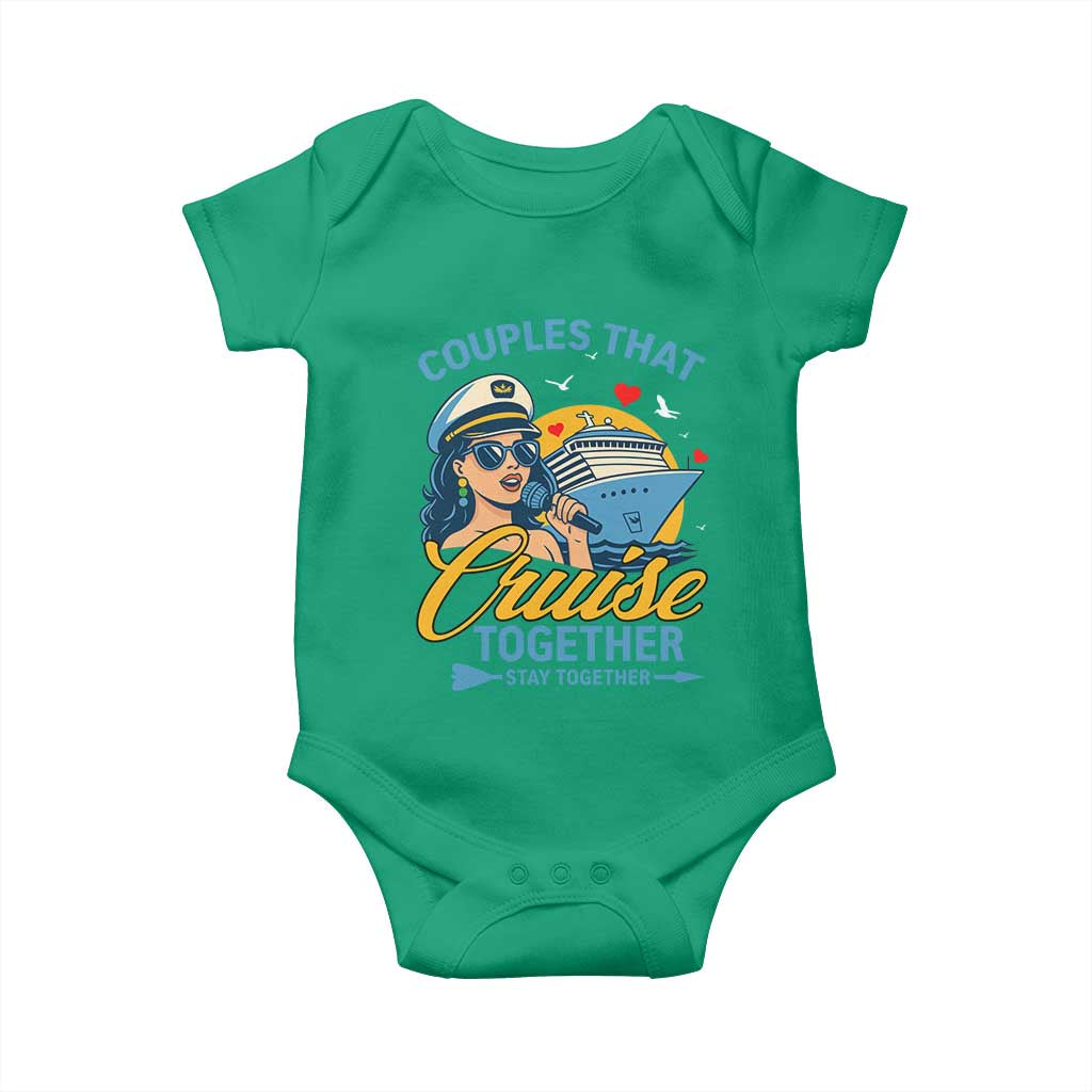 Couples That Cruise Together Stay Together Baby Onesie Funny Cruising Couples TS14 Irish Green Print Your Wear