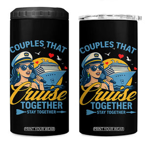Couples That Cruise Together Stay Together 4 in 1 Can Cooler Tumbler Funny Cruising Couples TS14 One Size: 16 oz Black Print Your Wear