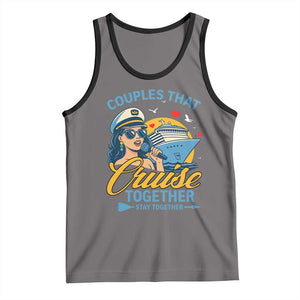 Couples That Cruise Together Stay Together Tank Top Funny Cruising Couples TS14 Deep Heather Black Print Your Wear