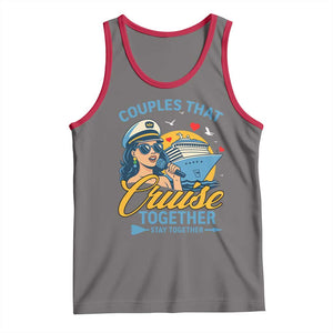 Couples That Cruise Together Stay Together Tank Top Funny Cruising Couples TS14 Deep Heather Red Print Your Wear