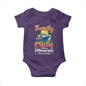 Family Cruise Making Memories For A Life Time Baby Onesie Funny Cruise Vacation Trip TS14 Purple Print Your Wear