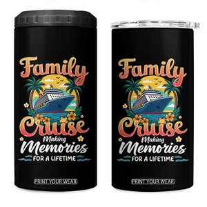 Family Cruise Making Memories For A Life Time 4 in 1 Can Cooler Tumbler Funny Cruise Vacation Trip TS14 One Size: 16 oz Black Print Your Wear