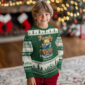 Family Cruise Making Memories For A Life Time Ugly Christmas Sweater Funny Cruise Vacation Trip TS14 Forest Green Beige Print Your Wear