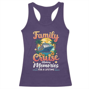 Family Cruise Making Memories For A Life Time Racerback Tank Top Funny Cruise Vacation Trip TS14 Purple Print Your Wear