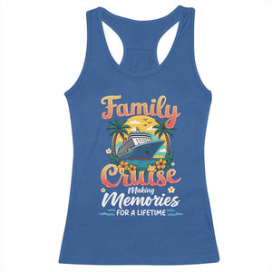 Family Cruise Making Memories For A Life Time Racerback Tank Top Funny Cruise Vacation Trip TS14 Royal Blue Print Your Wear