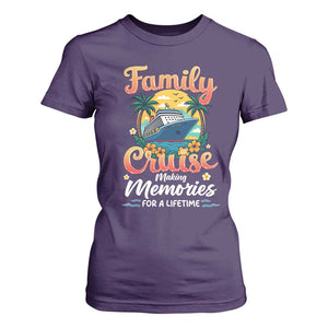 Family Cruise Making Memories For A Life Time T Shirt For Women Funny Cruise Vacation Trip TS14 Purple Print Your Wear