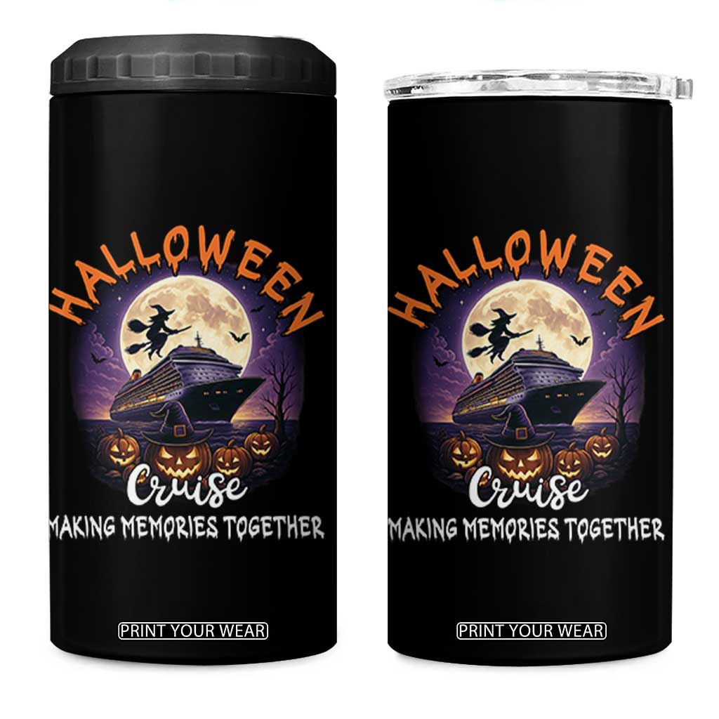 Funny Cruise Halloween 4 in 1 Can Cooler Tumbler Making Memories Together TS14 One Size: 16 oz Black Print Your Wear