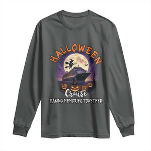Funny Cruise Halloween Long Sleeve Shirt Making Memories Together TS14 Dark Heather Print Your Wear