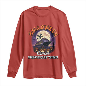 Funny Cruise Halloween Long Sleeve Shirt Making Memories Together TS14 Red Print Your Wear