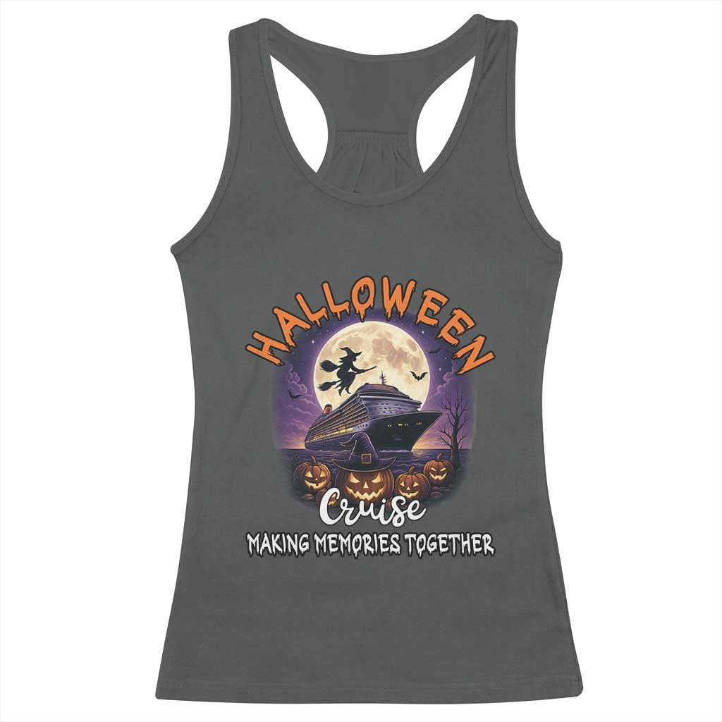 Funny Cruise Halloween Racerback Tank Top Making Memories Together TS14 Dark Heather Print Your Wear