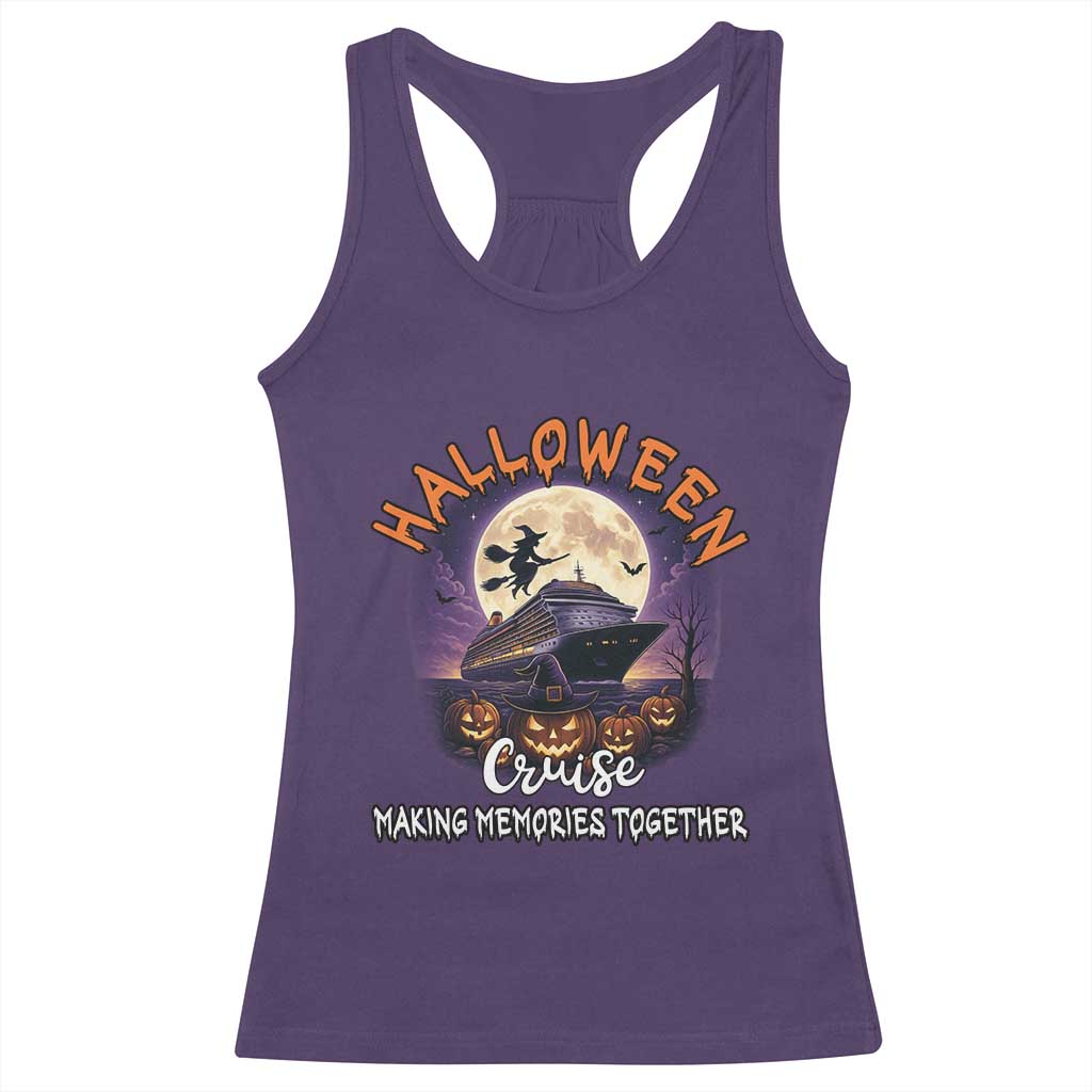 Funny Cruise Halloween Racerback Tank Top Making Memories Together TS14 Purple Print Your Wear