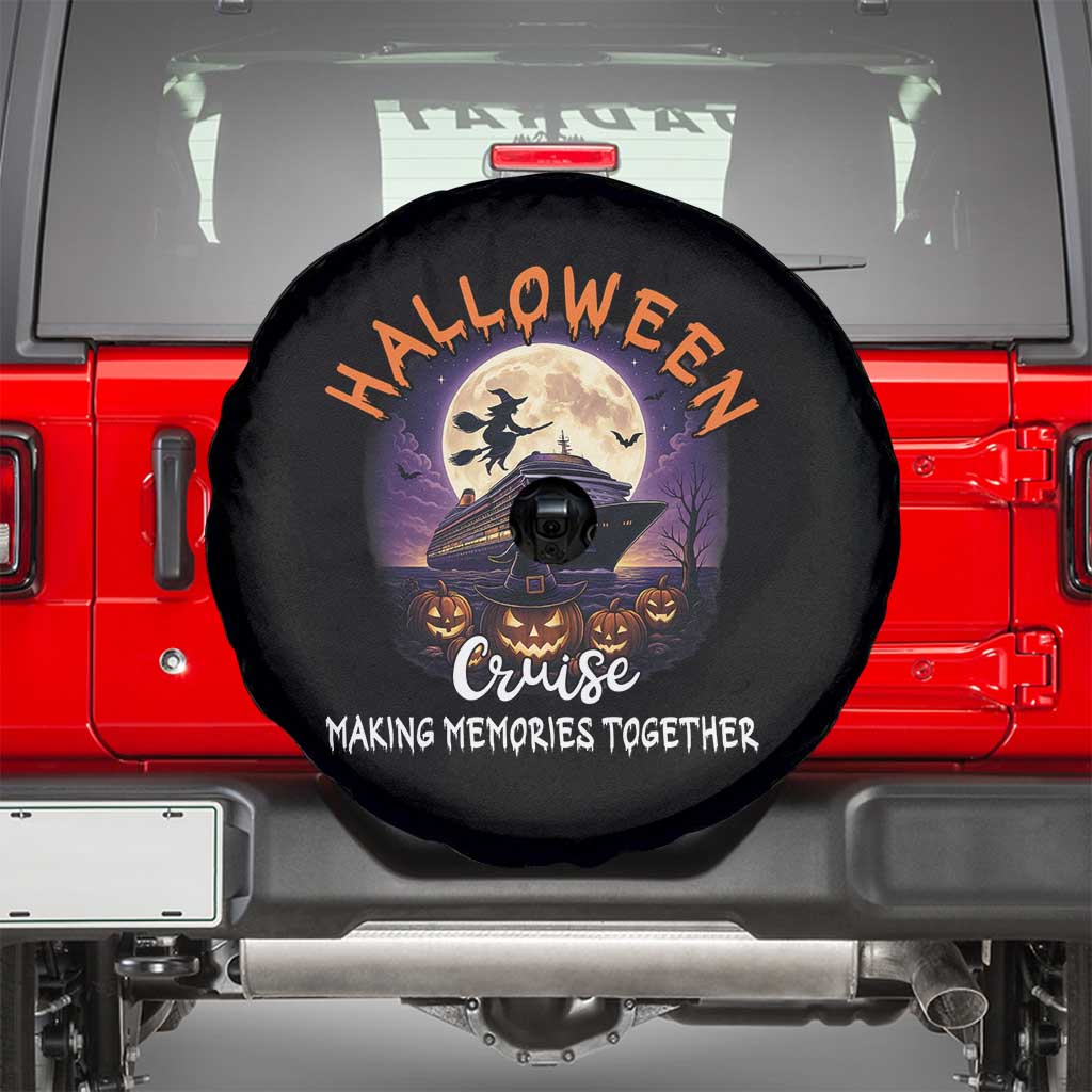 Funny Cruise Halloween Spare Tire Cover Making Memories Together TS14 Black Print Your Wear