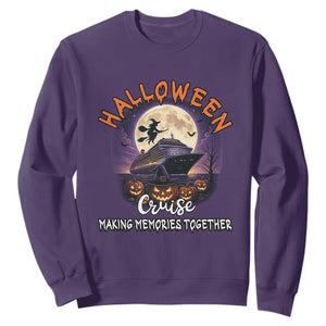 Funny Cruise Halloween Sweatshirt Making Memories Together TS14 Purple Print Your Wear