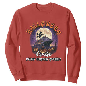 Funny Cruise Halloween Sweatshirt Making Memories Together TS14 Red Print Your Wear