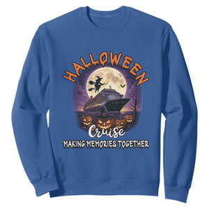 Funny Cruise Halloween Sweatshirt Making Memories Together TS14 Royal Blue Print Your Wear