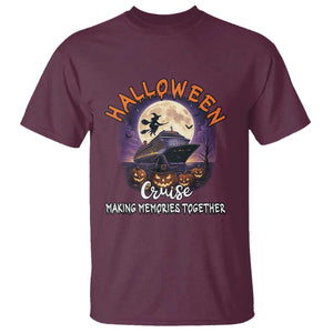 Funny Cruise Halloween T Shirt Making Memories Together TS14 Maroon Print Your Wear