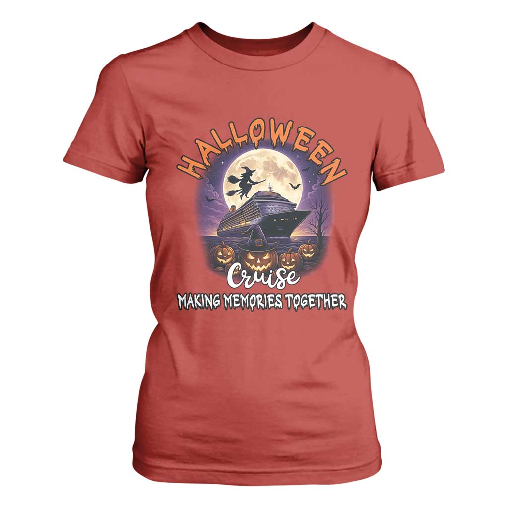 Funny Cruise Halloween T Shirt For Women Making Memories Together TS14 Red Print Your Wear