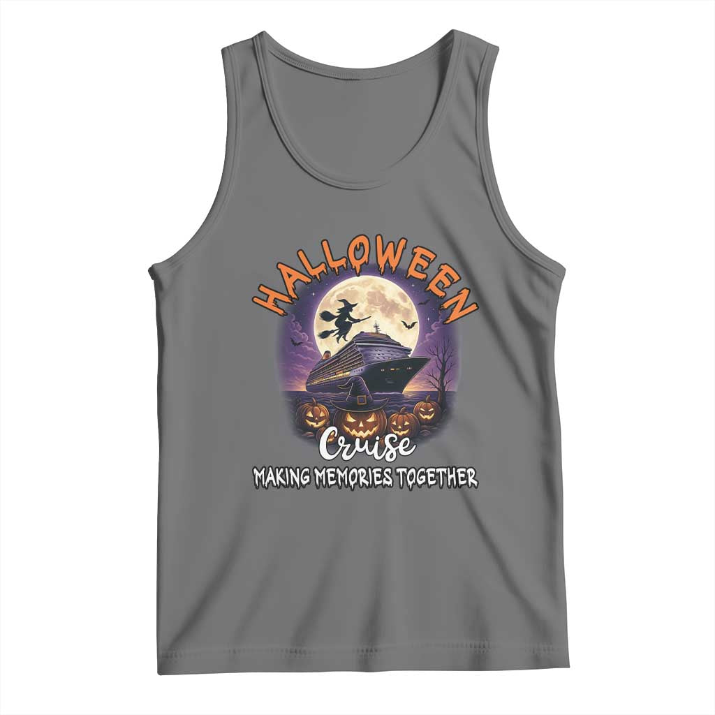 Funny Cruise Halloween Tank Top Making Memories Together TS14 Black Heather Print Your Wear